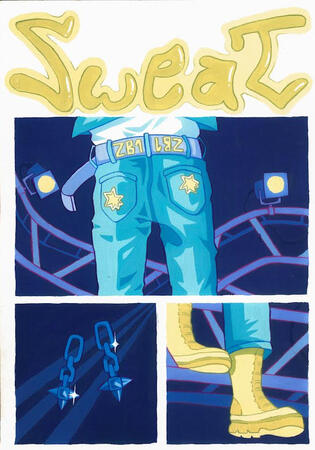 "sweat" 8,27 × 11,61 inches